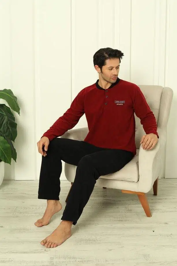 Erkek Kışlık Polar Pijama Takımı 02248P