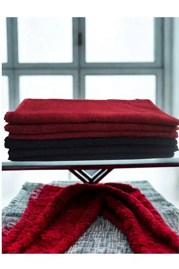 Miosse Home 6 Adet El Havlusu, 50x90, Pamuk, Kuaför Havlusu Yüz Havlusu, Saç Havlusu - Bordo-Lacivert