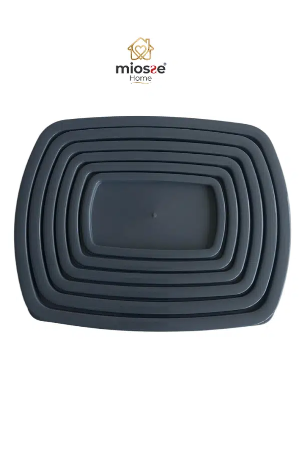 Miosse Home Lineo 6'lı Dikdörtgen Saklama Kabı Seti - Antrasit Tasarım Miosse Home Lineo 6'lı Dikdörtgen Saklama Kabı Seti - Antrasit Tasarım