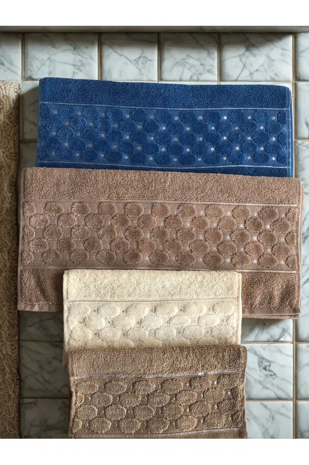 Miosse Pure 4'lü Pamuklu Havlu Seti - 2 Adet 50x100 El Yüz Baş &amp; 2 Adet 30x50 El Mutfak Havlusu - Ürün Rengi